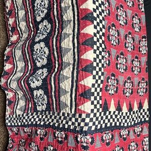 Colorful Patterned Kantha Twin Quilt K-14